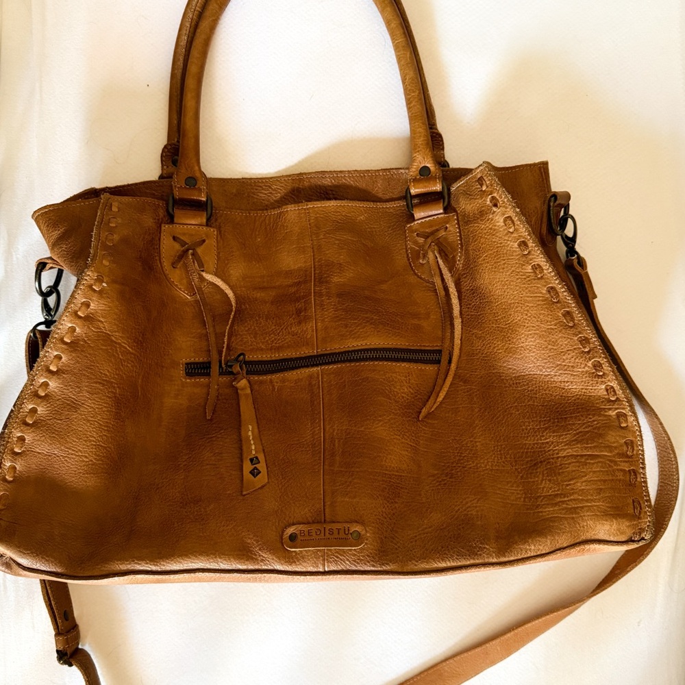 Bed Stu Tan Rustic Rockaway Bag